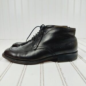 Bally Black Leather Lace Up Loafer Ankle Boots K162